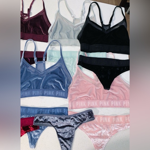 Victoria’s Secret PINK Velvet Bralette and Panty Bundle - Picture 2 of 16